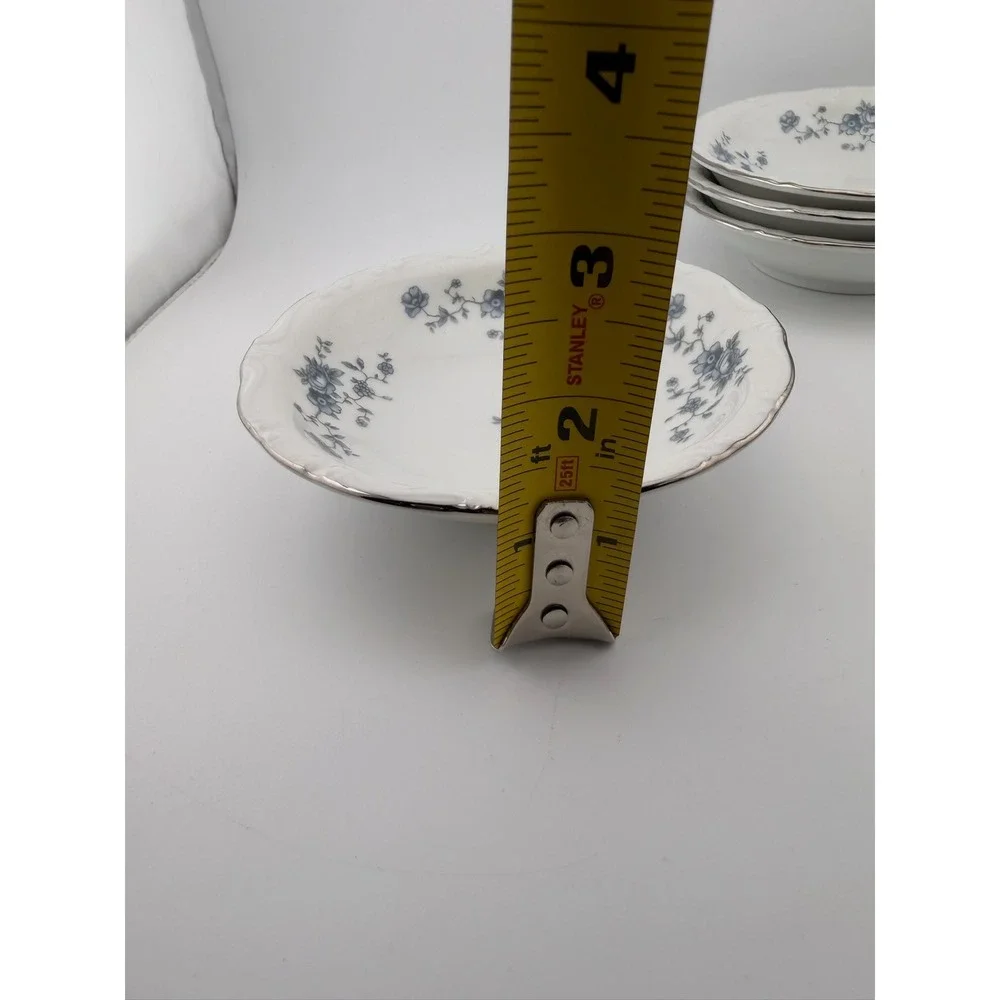 Johann Haviland Bavaria Germany Blue Rose Salad Dessert‎ Plate Set of 4